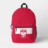 Patriotique Polonais sac à dos, Pologne / Polska (Recto)