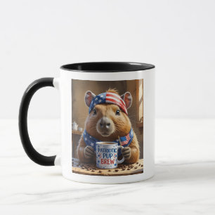 Patriotique Rodent Mug - Funny 'Merica Brew Capyba