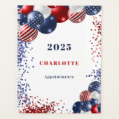 Patriotique rouge blanc bleu noir ballons nom 2026 (Devant)