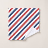 Patriotique Rouge Blanc et Bleu (Gant de toilette)