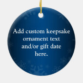 Patriotique Rouge Bleu Bleu Ornements Joyeux Noël (Dos)