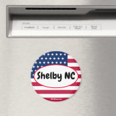 Patriotique Shelby NC Réfrigérateur Magnet (In Situ (Lave-vaisselle))