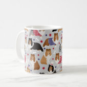Patriotique Sheltie Shetland Sheepdog Coffee Mug (Devant gauche)