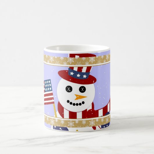 Patriotique Snowman avec Mug Drapeau - Coupe (Centre)