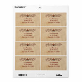 Patriotique Star Business Étiquette (Feuille entière)