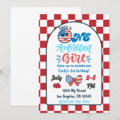 Patriotique Une Américaine Invitation Anniversaire (Devant / Derrière)