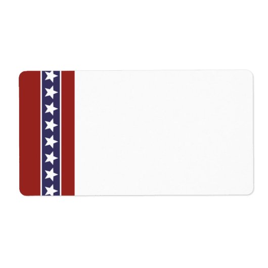 Patriotique USA Blank Étiquette de livraison (Devant)