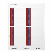 Patriotique USA Blank Étiquette de livraison (Feuille entière)