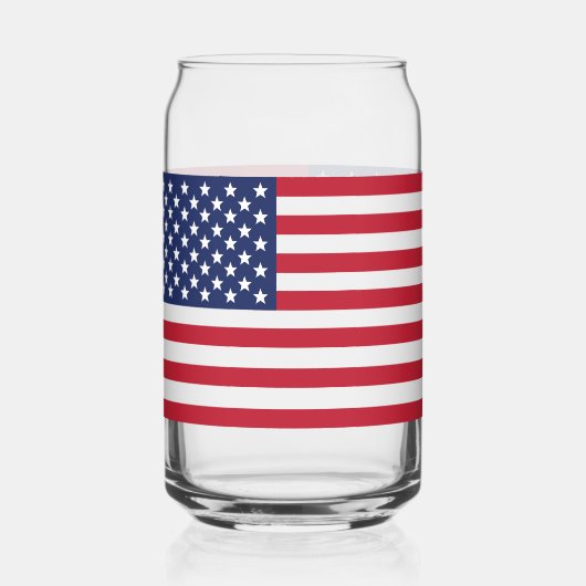 Patriotique USA Drapeau Can Glass - American Pride (Recto)