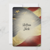 Patriotique USA Drapeau Invitations de mariage (Dos)
