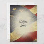 Patriotique USA Drapeau Invitations de mariage (Dos)
