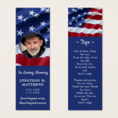 Patriotique USA Drapeau photo Mémorial de prière S (Devant & derrière)