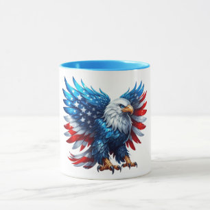 Patriotique USA Eagle Design Mug - Bold and Fier"
