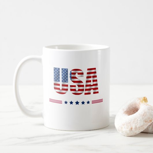 Patriotique USA Mug (Avec donut)