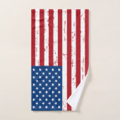 Patriotique USA Nom personnalisé American Flag (Serviette à main)