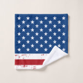Patriotique USA Nom personnalisé American Flag (Gant de toilette)