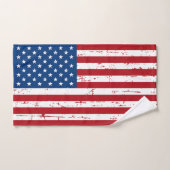Patriotique USA Nom personnalisé American Flag (Serviette à main)