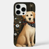Patriotique Yellow Lab Chien Labrador coque iphone (Verso)