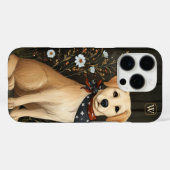 Patriotique Yellow Lab Chien Labrador coque iphone (Verso (horizontal))