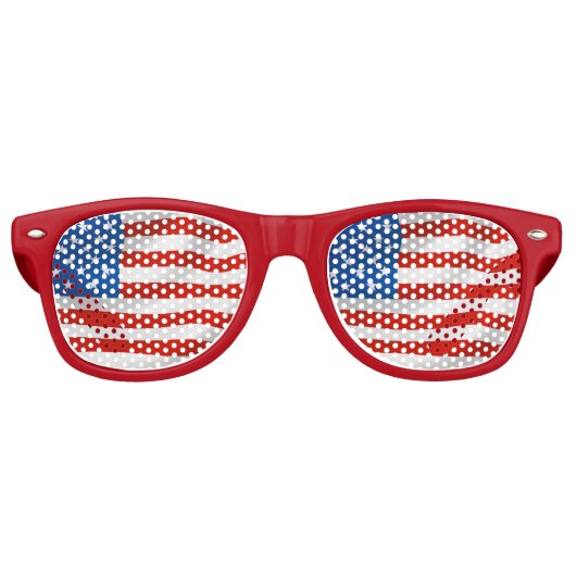 PATRIOTIQUES AMÉRICAINS DRAPEAUX LUNETTES DE SOLEI (Devant)
