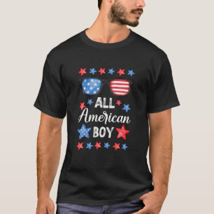 PATRIOTISCH alle Amerikaanse jongen 4 juli sterren T-shirt