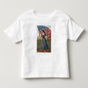 Patriotisch geklede vrouw kinder shirts