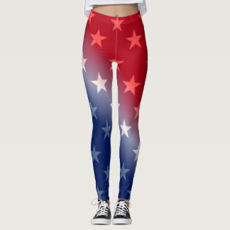 PATRIOTISCH RODE, WITTE, BLAUW EN STARS LEGGINGS