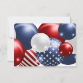 PATRIOTISCH ROOD BLauw WIT BEVEILIG DE DATUM RSVP (Achterkant)