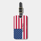 PATRIOTISCHE BAGAGELABELS -  - VOEG NAAM TOE (Voorkant verticaal)