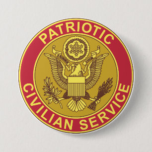 PATRIOTISCHE BURGERDIENST RONDE BUTTON 7,6 CM