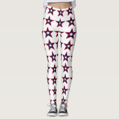 PATRIOTISCHE STAR-LEGGINGS, VIERDE JULI LEGGINGS (Voorkant)