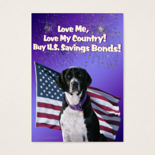 Patriotisme Chien Scuba Cartes de Commerce