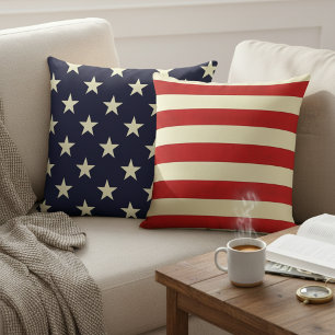Patriotisme polyvalent : Coussin réversible Stars