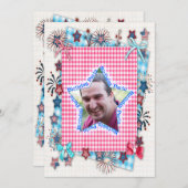 Patriotiv Birthday party Invitation (Devant / Derrière)