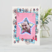 Patriotiv Birthday party Invitation Kaart (Staand voorkant)