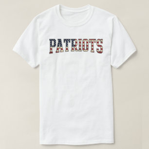 Patriots Amerikaanse Vlag Vervaaide T-shirt Vint