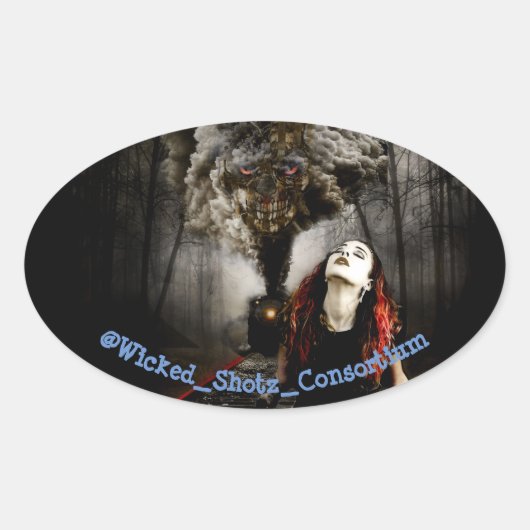 Patriot's Train Ovale Sticker (Voorkant)