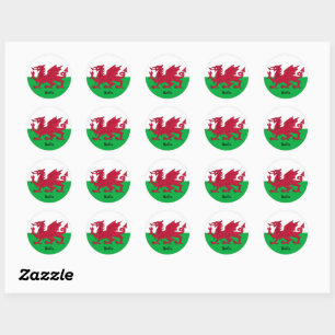 Patriotten van de Wales- en Welsh-vlag, vakantie/s Ronde Sticker