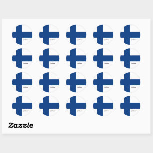 Patriotten van Finse en Finse vlag, vakantie/sport Ronde Sticker