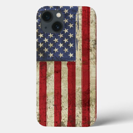 Patriottic America Grunge Flag Case-Mate iPhone Case (Achterkant)