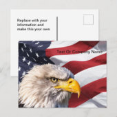Patriottic American Eagle Post Briefkaart (Voorkant / Achterkant)