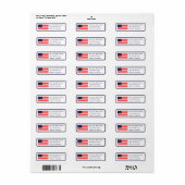 Patriottic American Flag Return Address Label (Full Sheet)