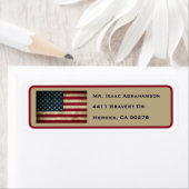 Patriottic American Flag Return Address Label (Insitu)