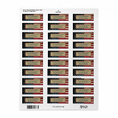 Patriottic American Flag Return Address Label (Full Sheet)