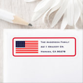 Patriottic American Flag Return Address Label (Insitu)