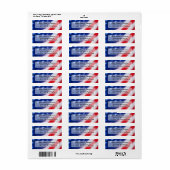 Patriottic American Flag Return Address Label (Full Sheet)