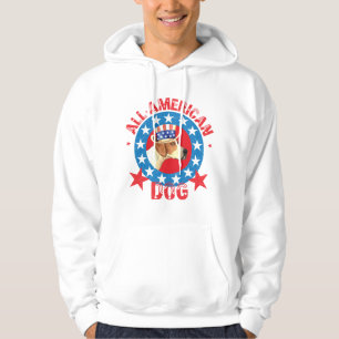 Patriottic American Foxhound Hoodie