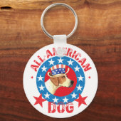 Patriottic American Foxhound Sleutelhanger (Voorkant)