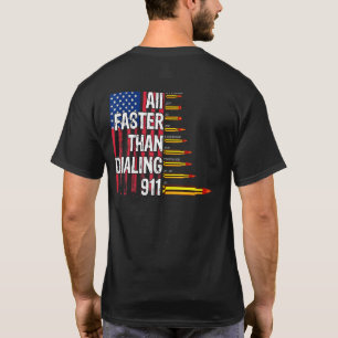 Patriottic Ammo Pistool Eigenaar VS vlag sneller d T-shirt