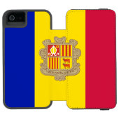 Patriottic Andorra Flag Incipio iPhone Portemonnee Hoesje (Agenda Open)